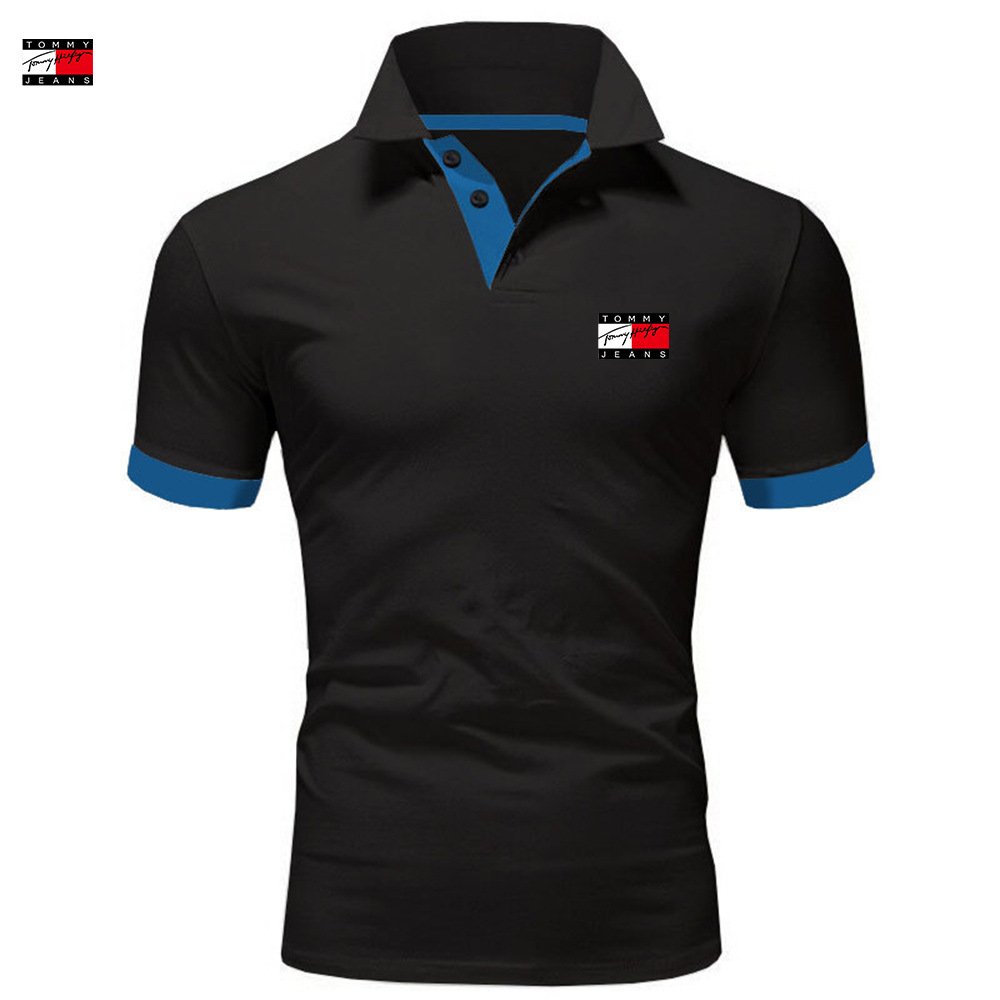 Men Red Polo Shirt Summer Stylish Short Sleeve