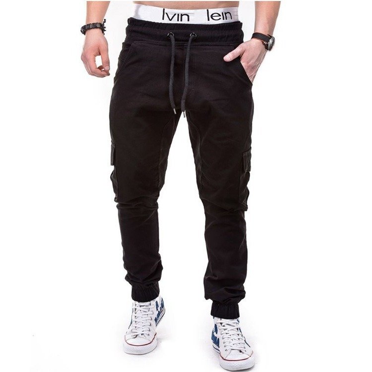 Men Khaki Cargo Pants Loose Fit Plus Size Casual