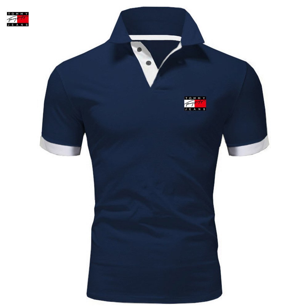 Men Red Polo Shirt Summer Stylish Short Sleeve