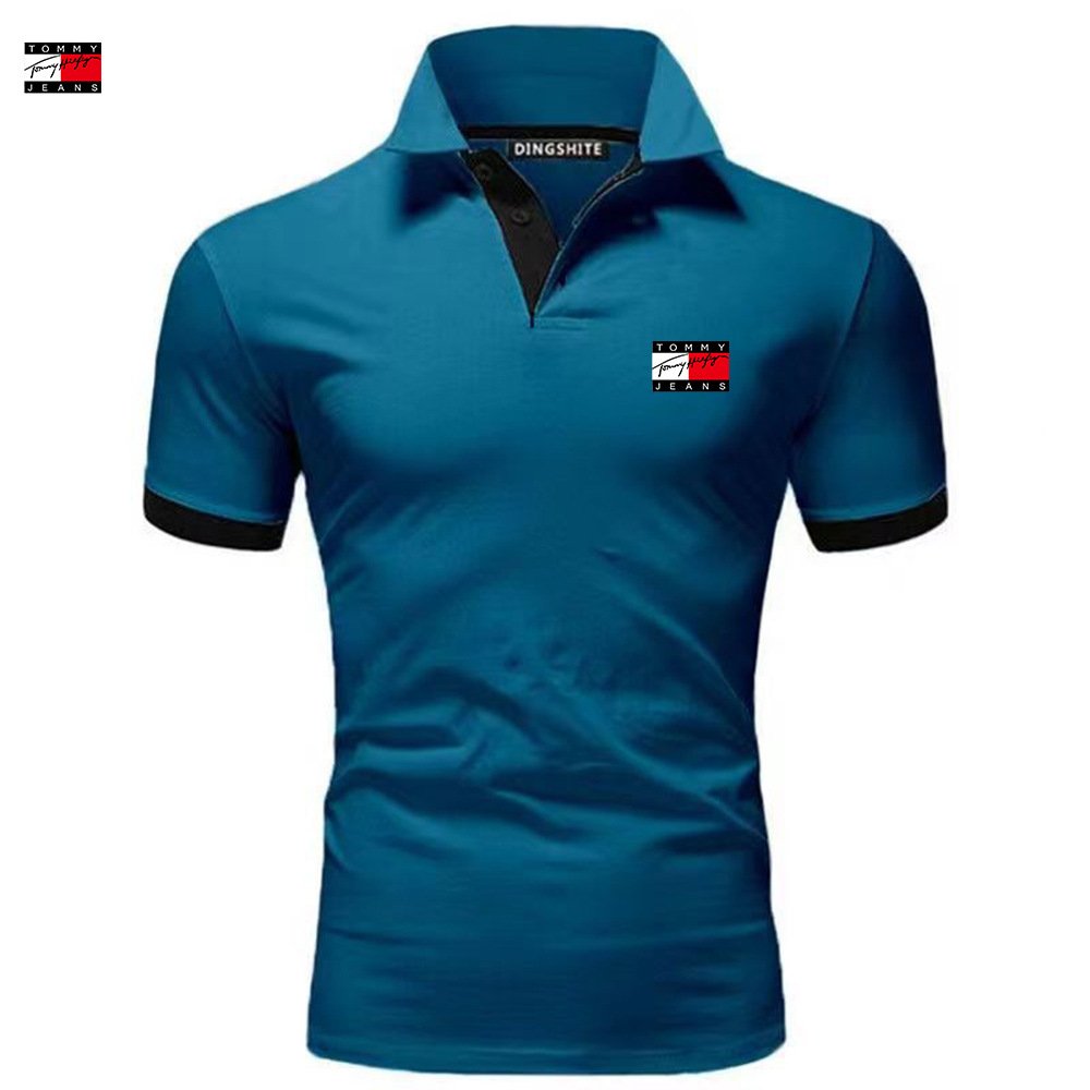 Men Red Polo Shirt Summer Stylish Short Sleeve